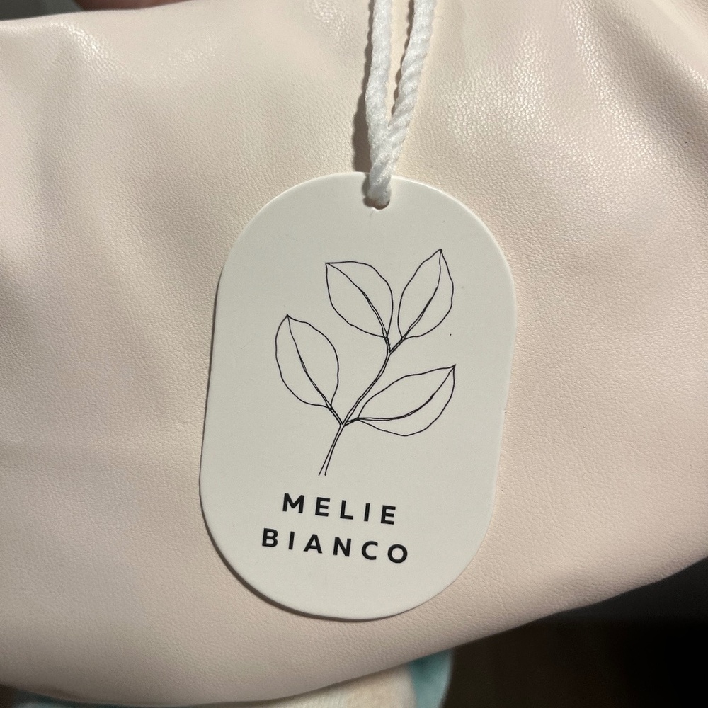 White leather purse
